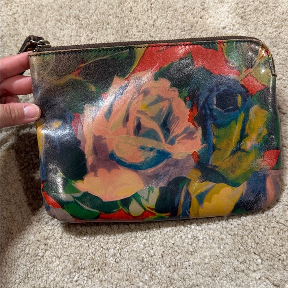 Patricia Nash Cassini leather floral wristlet